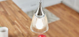 Portfolio Nickel Transitional Teardrop Pendant Light, Mix and Match Mini, 63-in Max Height