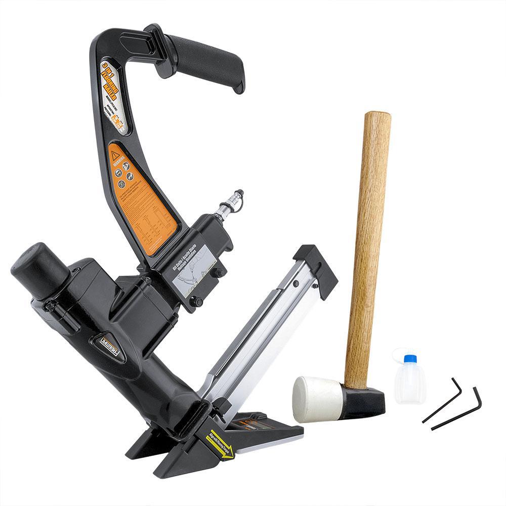 Pneumatic 3-in-1 15.5-Gauge and 16-Gauge 2 in. Flooring Nailer and Stapler - Super Arbor