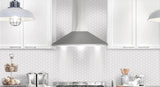 Satori Hudson Brilliant White Matte 11-in x 12-in Porcelain Hexagon Wall Tile