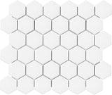 Satori Hudson Brilliant White Matte 11-in x 12-in Porcelain Hexagon Wall Tile