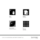 Satori Hudson Brilliant White 4-in x 4-in Glossy Ceramic Subway Wall Tile (11.52-sq. ft/ Carton)