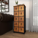 Grayson Lane Brown Rustic Metal Media Cabinet