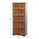 Grayson Lane Brown Rustic Metal Media Cabinet