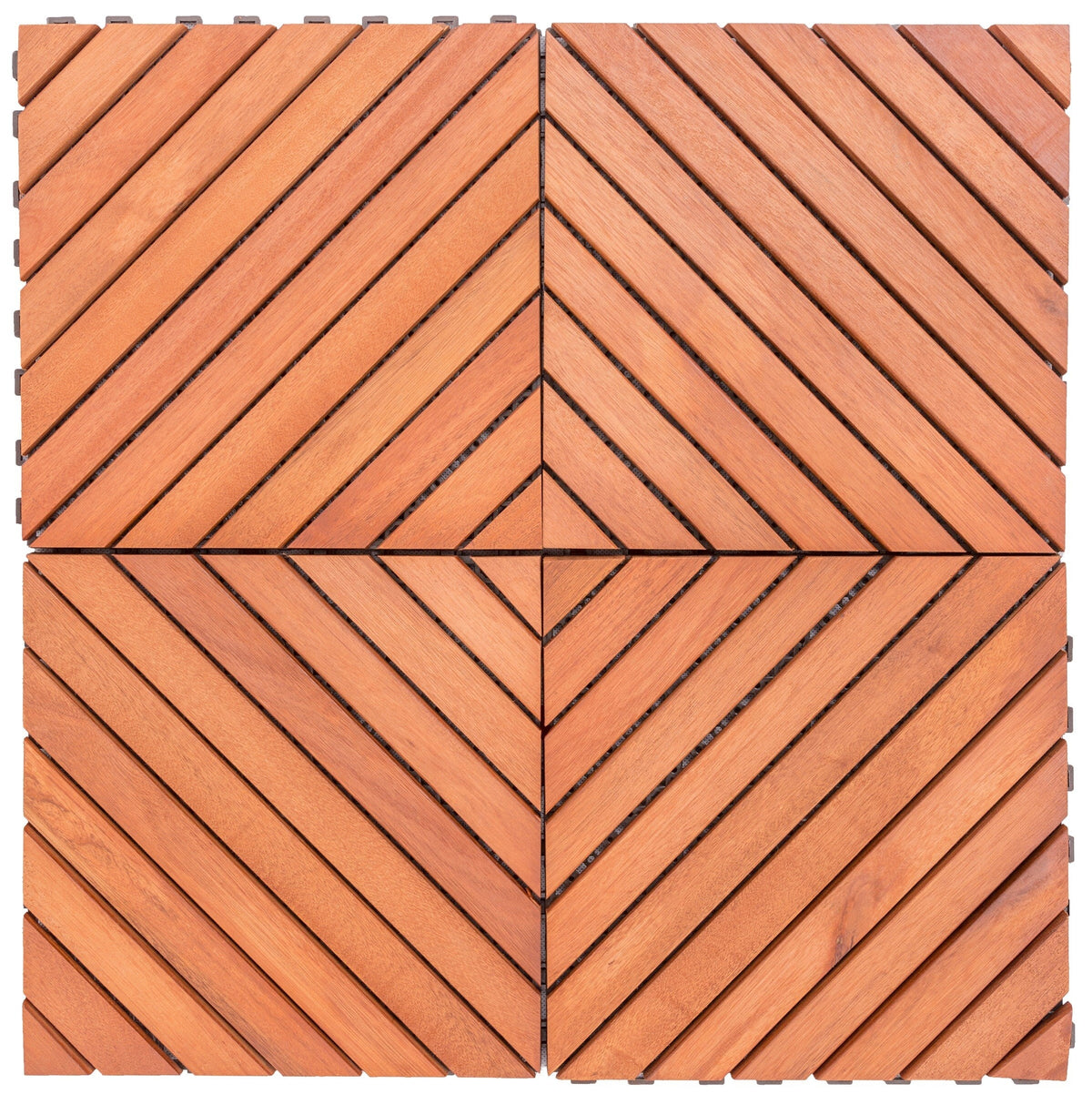 Maocao Hoom 11-in x 11-in Brown Prefinished Pressure Treated Wood Deck Tile (8.4-sq ft)