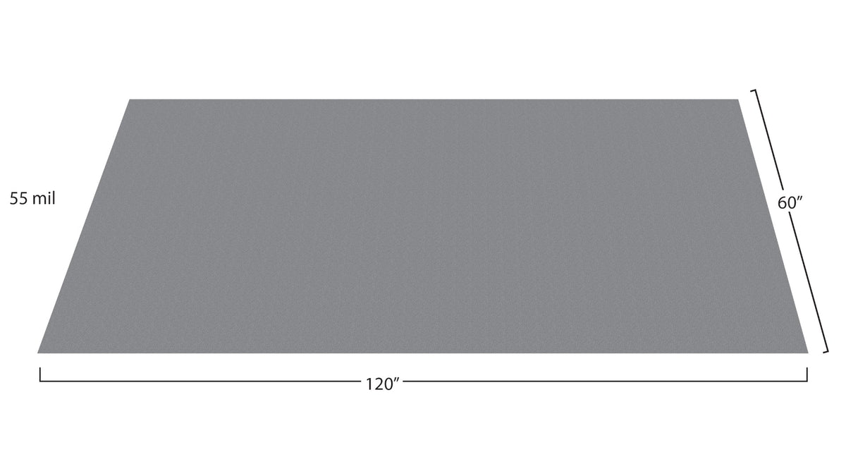 G-Floor Levant 5-ft x 10-ft Slate Grey Leather-Look PVC Garage Floor Roll, 55 mil