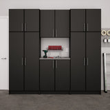 Prepac Elite 96-in W x 89-in H Wood Composite Black Freestanding Utility Storage Cabinet