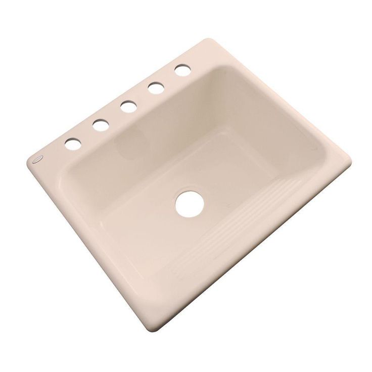 Kensington Drop-In Acrylic 25 in. 5-Hole Single Bowl Utility Sink in Black