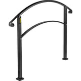 VEVOR Handrails Stair Railing 2-ft x 42-in Black Steel Deck Stair Rail Kit