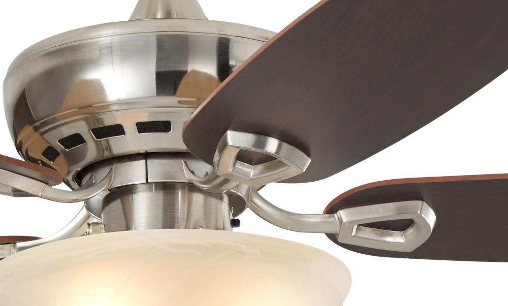 Harbor Breeze Sage Cove 44-in Satin Nickel Incandescent Indoor Ceiling Fan with Light (5-Blade)