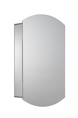 Croydex 16-in x 26-in Surface/Recessed Mount Silver Mirrored Arched Medicine Cabinet