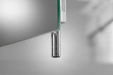 Croydex 20-in x 26-in Lighted LED Fog Free Surface/Recessed Mount Silver Mirrored Soft Close Medicine Cabinet with Outlet