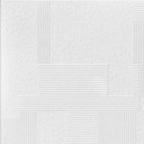 A La Maison Ceilings 1.67-ft x 1.67-ft Vectors Plain White Polystyrene Surface-mount Ceiling Tile (8-Pack, 21.6-sq ft / Case)