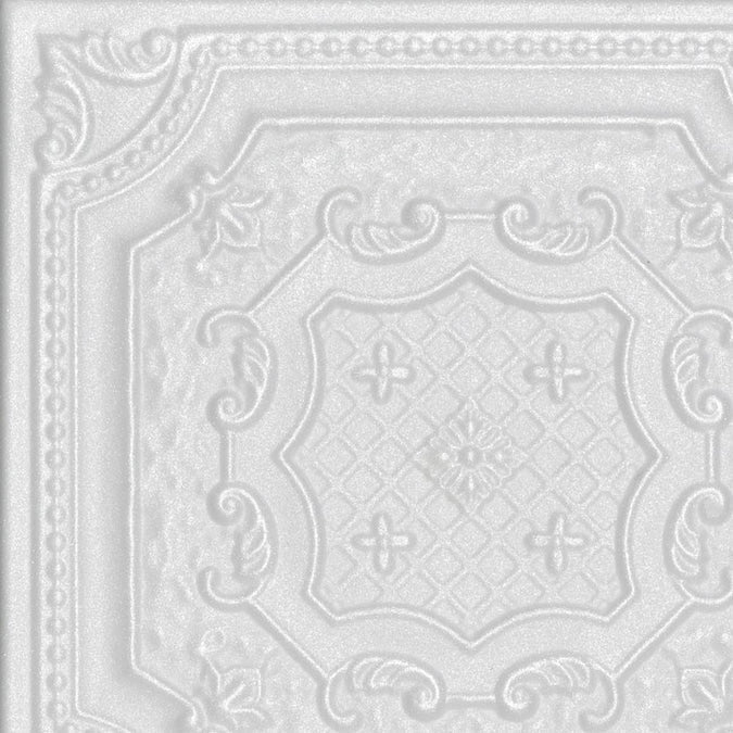 Bijou and Bee Bee A La Maison Ceilings 1.67-ft x 1.67-ft Bijou and Bee Plain White Polystyrene Surface-mount Ceiling Tile (8-Pack, 21.6-sq ft / Case)