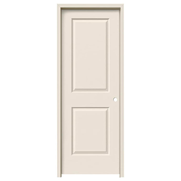 JELD-WEN Cambridge 30-in x 80-in Primed 2-Panel Square Hollow Core Molded Composite Left-Hand Single Prehung Interior Door