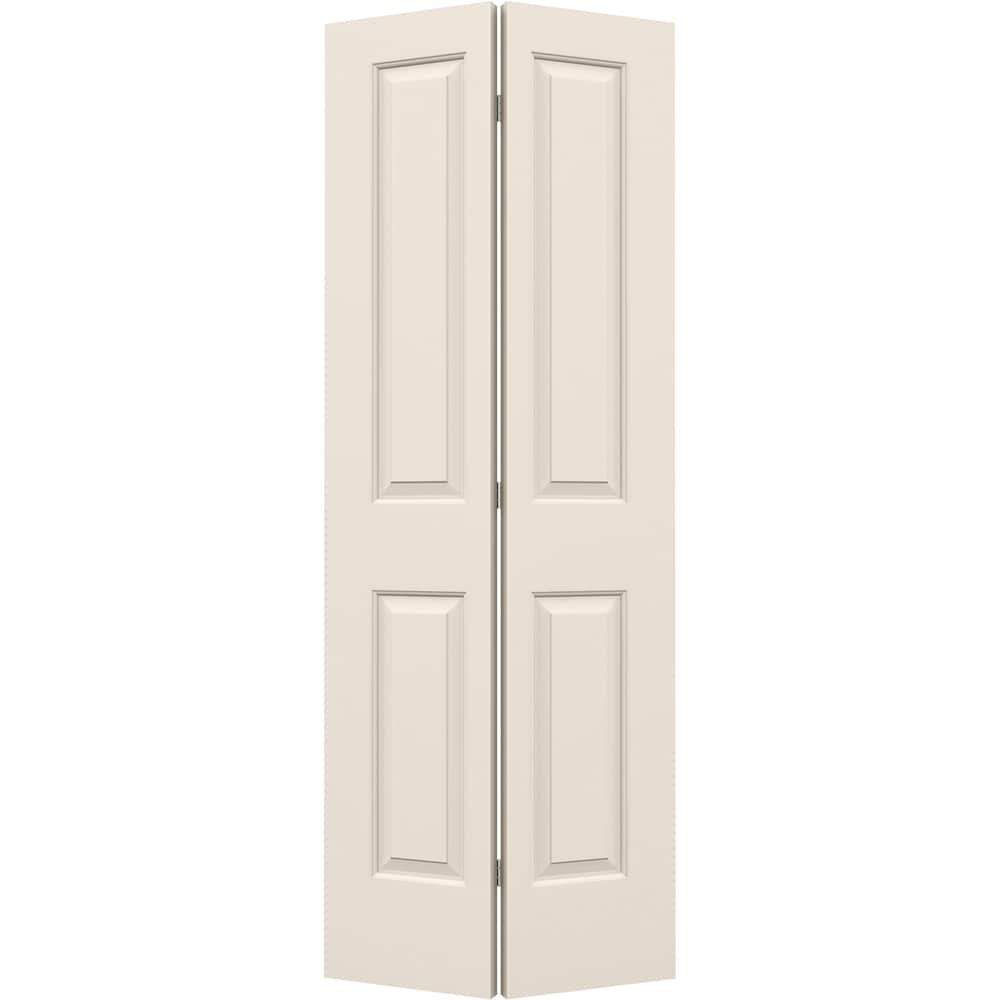 JELD-WEN Cambridge 24-in x 80-in Primed 2-Panel Square Molded Composite Bifold Door (Hardware Included)