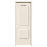 JELD-WEN Continental 36-in x 80-in Primed 2-Panel Round Top Hollow Core Molded Composite Left-Hand Single Prehung Interior Door