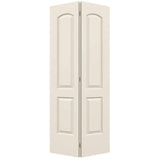 JELD-WEN Continental 30-in x 80-in Primed 2-Panel Round Top Molded Composite Bifold Door, Hardware Included