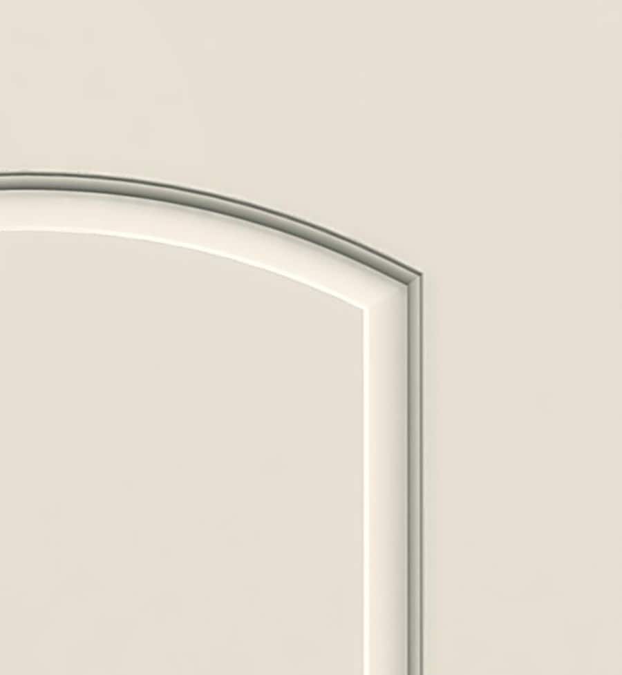 JELD-WEN Continental 36-in x 80-in Primed 2-Panel Round Top Hollow Core Molded Composite Left-Hand Single Prehung Interior Door