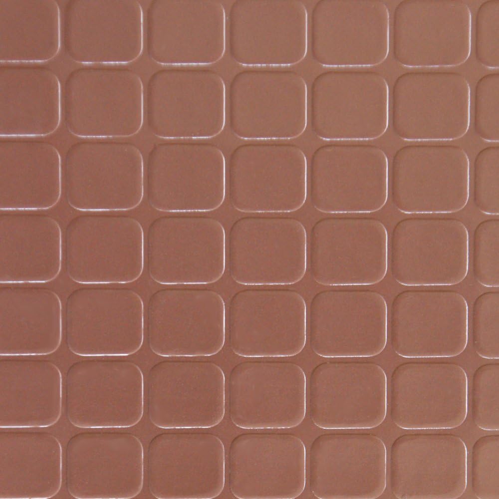 Rubber-Cal Block-Grip 4 ft. x 8 ft. Brown Commercial PVC Flooring Roll
