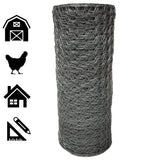Acorn International 3-ft 20-Gauge Silver Galvanized Steel Chicken Wire Rolled Fencing with Mesh Size 1-in