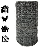 Acorn International 150ft x 2ft 20-Gauge Galvanized Steel Chicken Wire Fencing