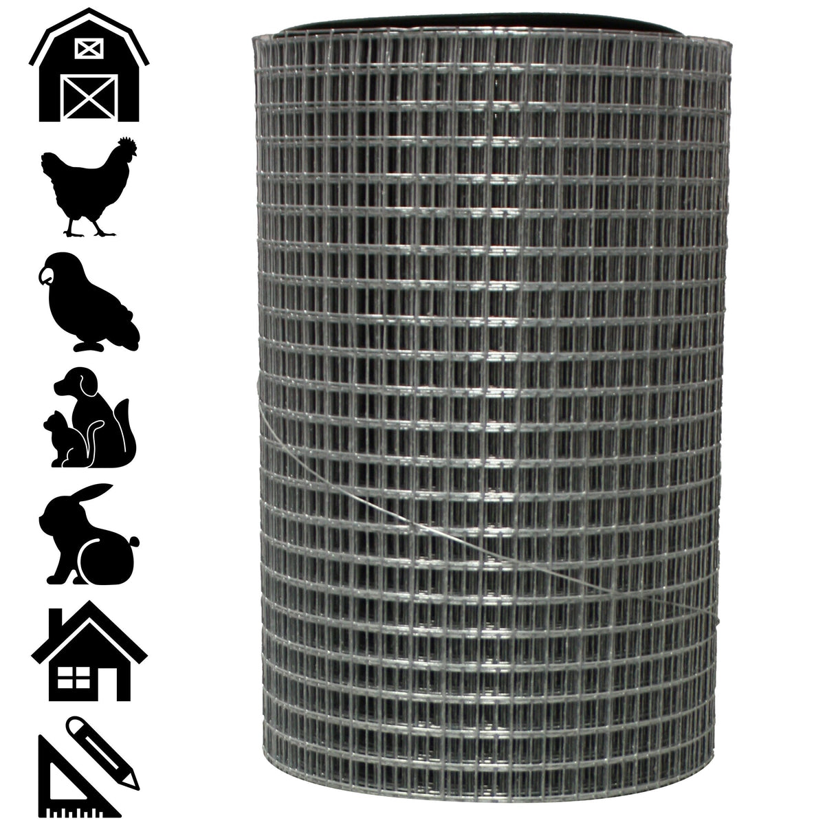 Acorn International Silver Galvanized Steel Hardware Cloth - 100'x2'