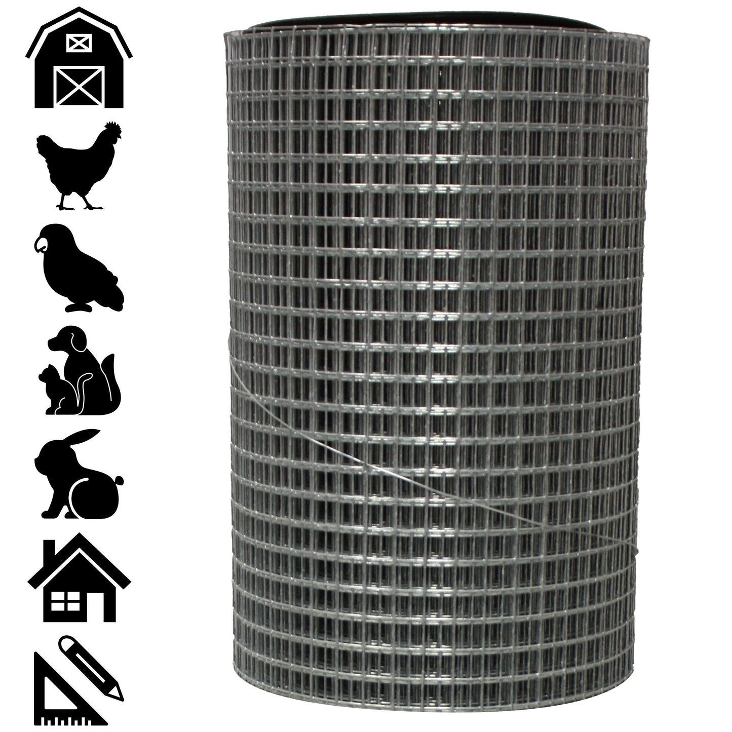 Acorn International Silver Galvanized Steel Hardware Cloth - 100'x2'