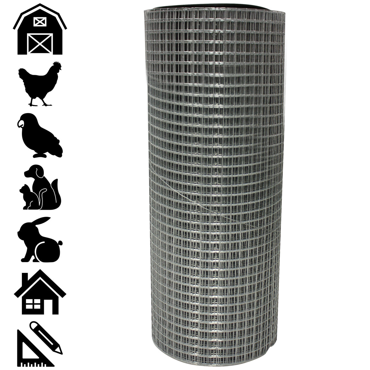 Acorn International 10-ft x 3-ft 19-Gauge Silver Rolled Fencing with Mesh Size 1/2-in x 1/2-in