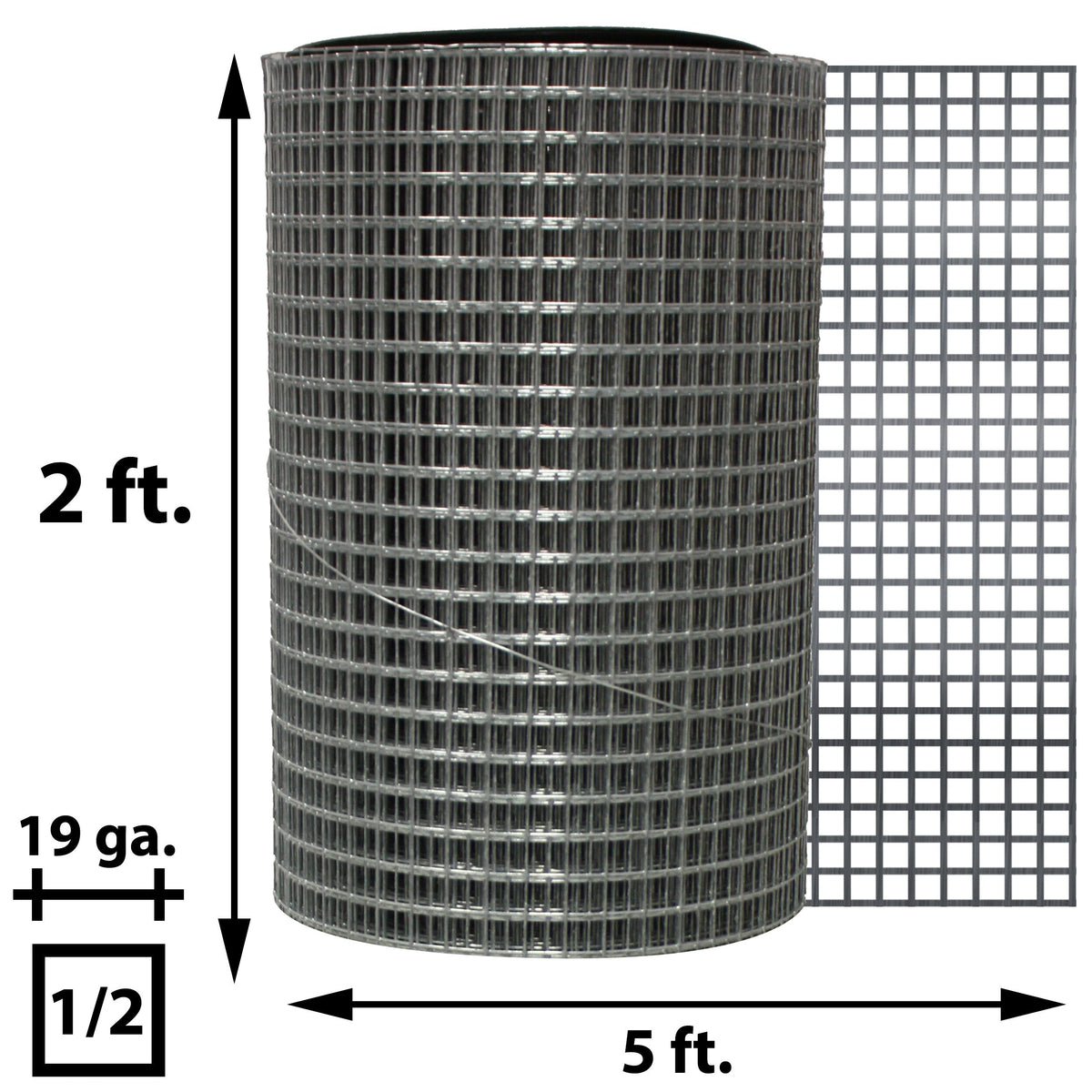 Acorn International 10-ft x 2-ft 19-Gauge Silver Rolled Fencing with Mesh Size 1/2-in x 1/2-in