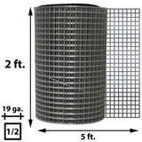 Acorn International 10-ft x 2-ft 19-Gauge Silver Rolled Fencing with Mesh Size 1/2-in x 1/2-in