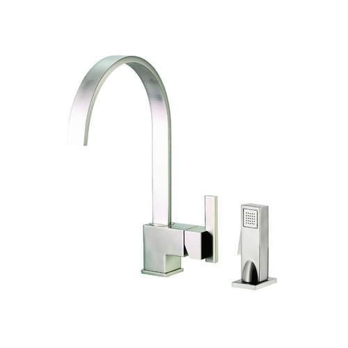 Danze Sirius Stainless Steel 1-Handle Deck-Mount High-Arc Handle Kitchen Faucet