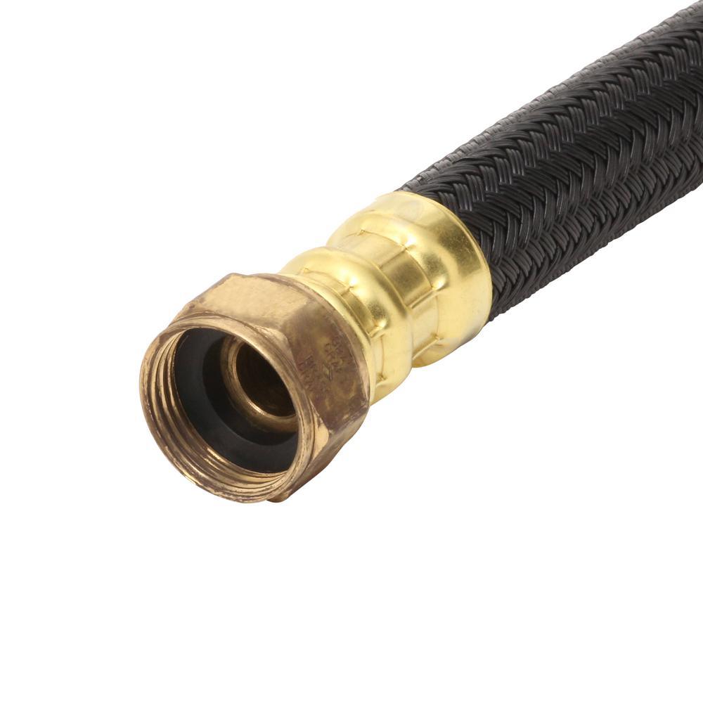 3/4 in. FIP x 7/8 in. O.D. Compression x 18 in. Polymer Braided Water Heater Connector (0.57 in. I.D.) - Super Arbor