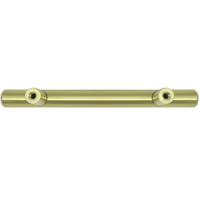 Laurey Melrose 4-in (102mm) Center to Center Satin Brass Cylindrical Bar Drawer Pull