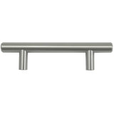 Laurey Melrose 4-in (102mm) Center to Center Brushed Satin Nickel Cylindrical Bar Drawer Pull