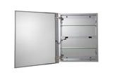 Croydex 20-in x 26-in Lighted LED Fog Free Surface/Recessed Mount Silver Mirrored Soft Close Medicine Cabinet with Outlet