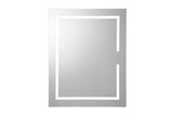 Croydex 24-in x 30-in Lighted LED Fog Free Surface/Recessed Mount Silver Mirrored Soft Close Medicine Cabinet with Outlet