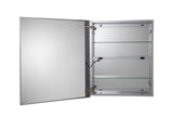 Croydex 24-in x 30-in Lighted LED Fog Free Surface/Recessed Mount Silver Mirrored Soft Close Medicine Cabinet with Outlet