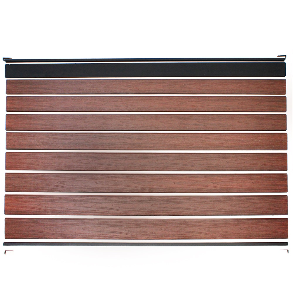 Infinity Euro 4-ft H x 6-ft W Estate- Black Rose Privacy Composite Fence Panel