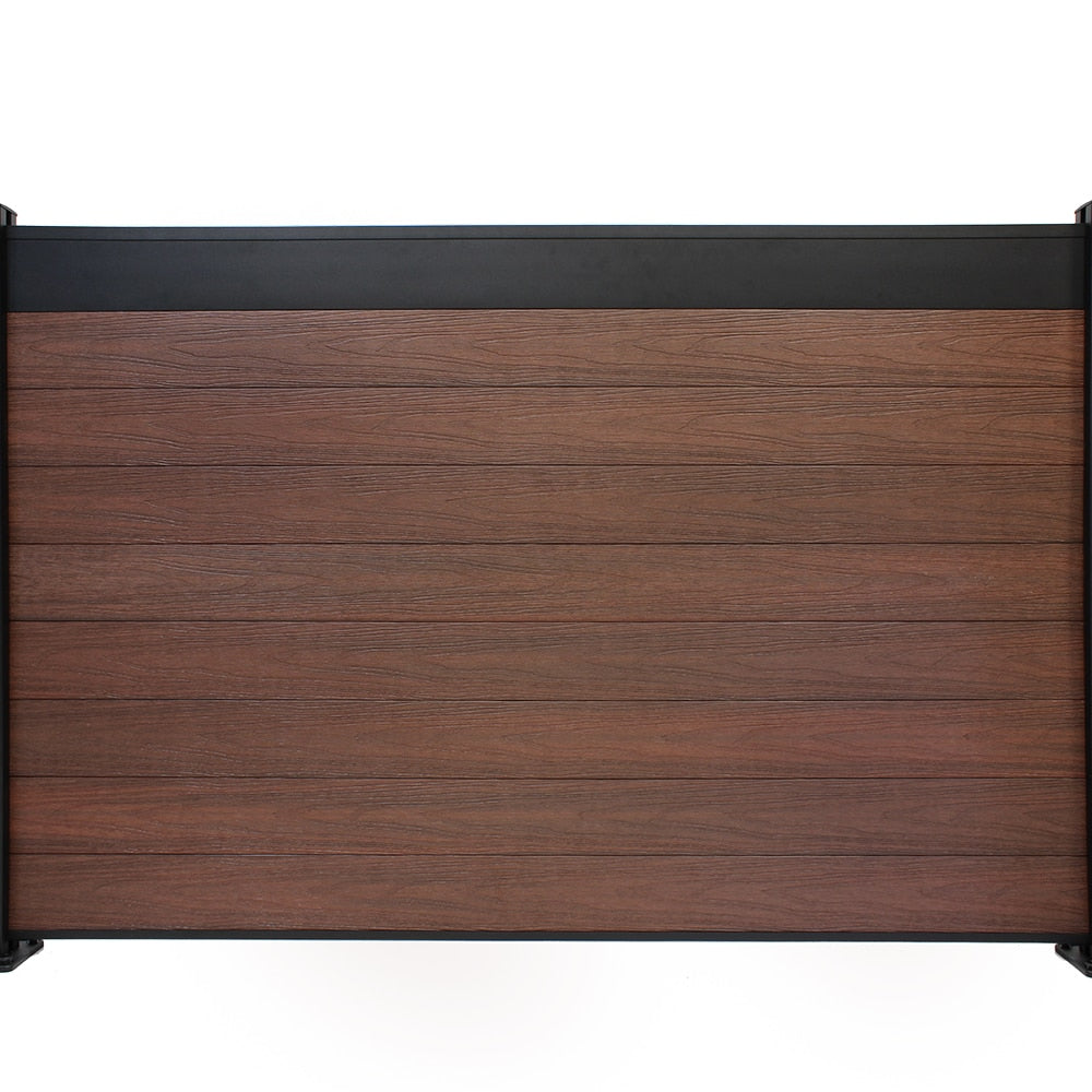 Infinity Euro 4-ft H x 6-ft W Estate- Black Rose Privacy Composite Fence Panel