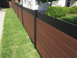 Infinity Euro 4-ft H x 6-ft W Estate- Black Rose Privacy Composite Fence Panel