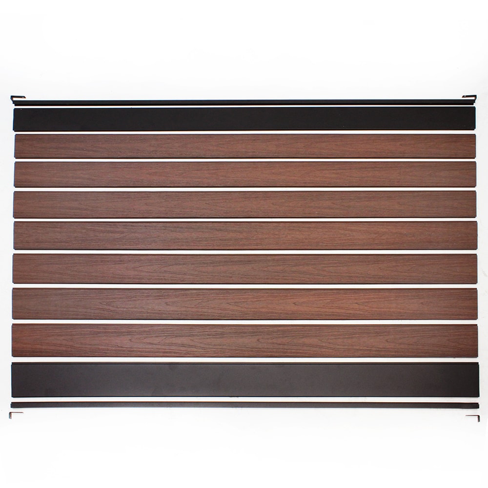 Infinity Euro 4-ft H x 6-ft W Black Rose Privacy Composite Fence Panel
