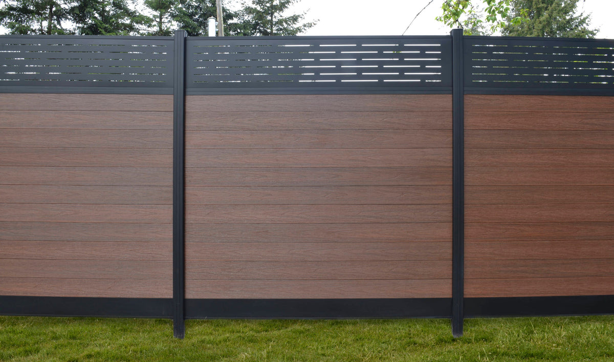 Infinity Euro 6-ft H x 6-ft W Lattice- Black Rose Privacy Composite Fence Panel