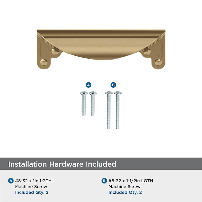 Amerock Inspirations 3-in (76mm) Center to Center Champagne Bronze Arch Cup Drawer Pull