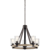 Kichler Barrington 5-Light Distressed Gray Rustic Chandelier