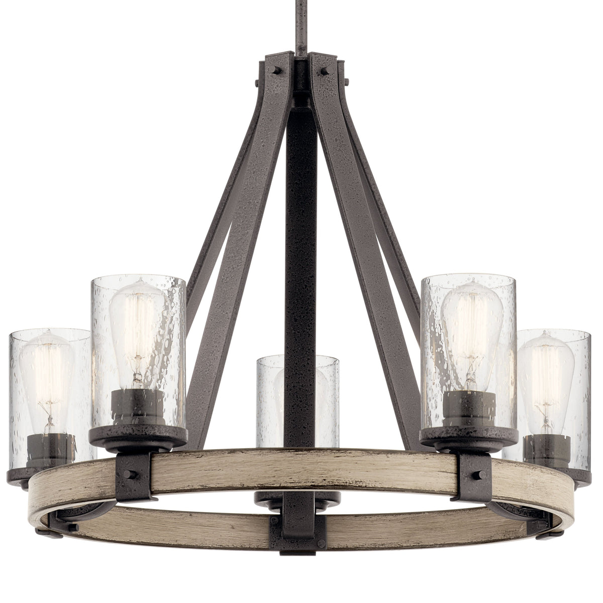 Kichler Barrington 5-Light Distressed Gray Rustic Chandelier