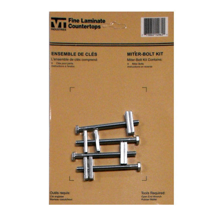 VT Dimensions Silver Laminate Countertop Miter Bolt Kit
