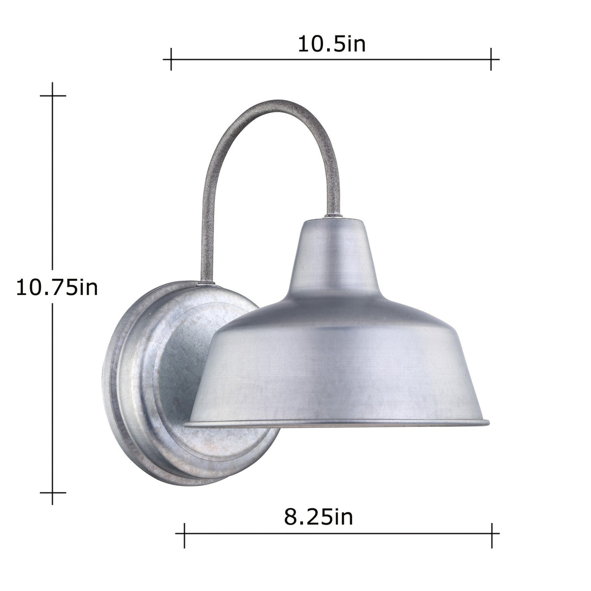 Portfolio Ellicott 10.75-in H Galvanized Dark Sky E26 Outdoor Wall Light