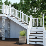 Deckorators 4-in x 3.625-in Grab and Go Classic White Plastic Rail Bracket (4-Pack)