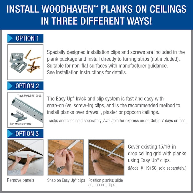 Armstrong Ceilings WoodHaven Coastal White Mdf Surface-mount Ceiling Plank Sample