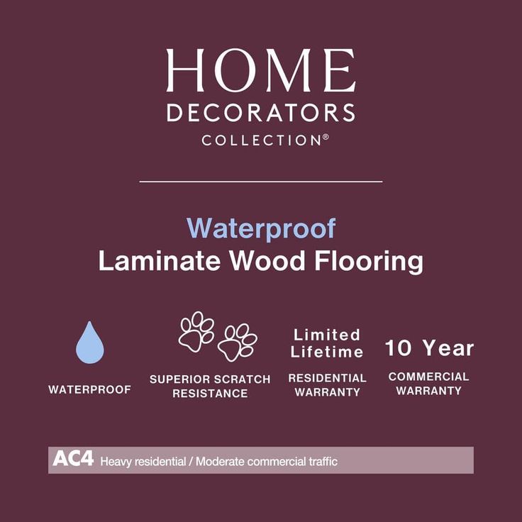 Home Decorators Collection Larkmead Oak 12mm T x 7.56 in. W Waterproof Laminate Wood Flooring (15.95 sq. ft./Case)